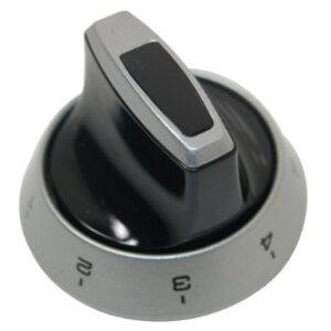 Cannon Cooker Black/Silver Control Knob. Genuine Part Number C00230298