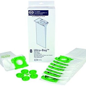 SEBO 5093ER Electrostatic Fleece Bags for Upright Vacuum Cleaner, Pack of 8