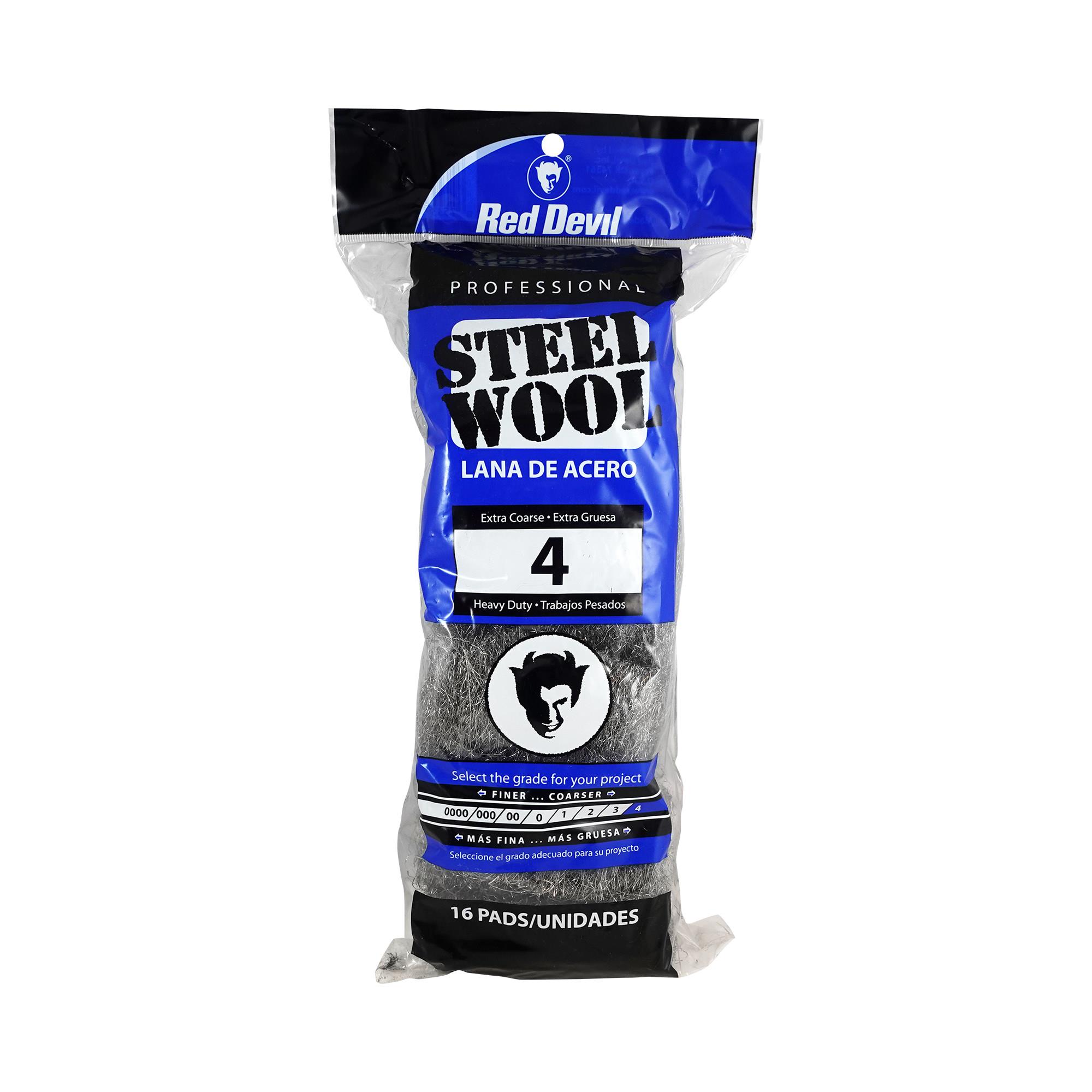 Red Devil Steel Wool-Extra Coarse #4 16 Pack