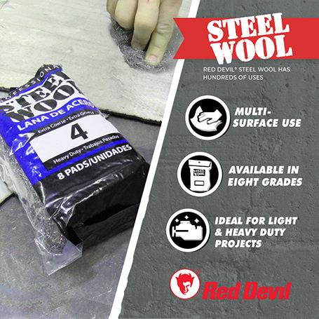 Red Devil Steel Wool-Extra Coarse #4 16 Pack - Image 2
