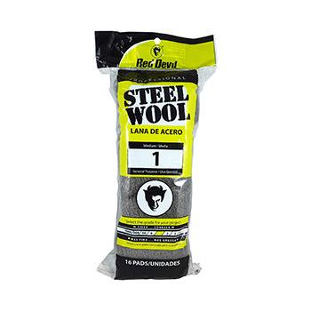 Red Devil 1 Medium Grade-General Purpose Steel Wool Pack of 16 pads ideal for many projects.